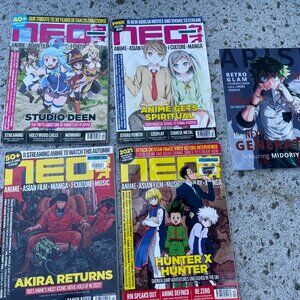 Lot of 5 Anime Magazines NEO & Arise Issues Featuring Studio Deen, Akira, Hunter